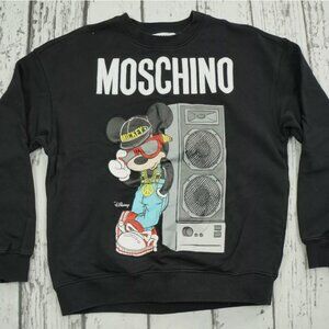 Moschino H&M HM MICKEY MOUSE Sweatshirt Men Size S Black